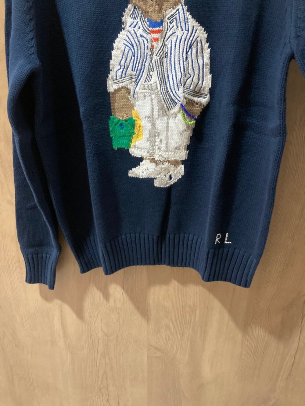 Ralph Lauren Vacation Bear Navy Knit Sweater - Picture 9 of 9